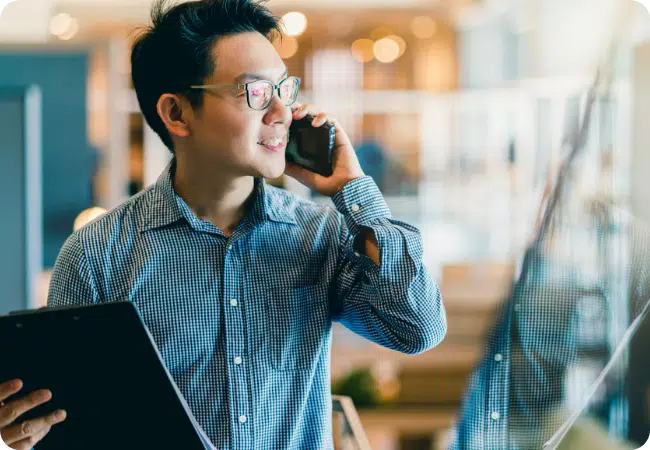 man talking on the phone