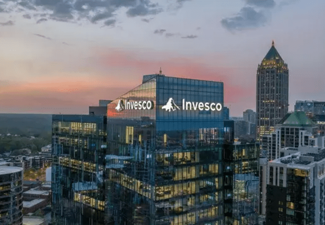 Aerial shot of Atlanta Invesco office